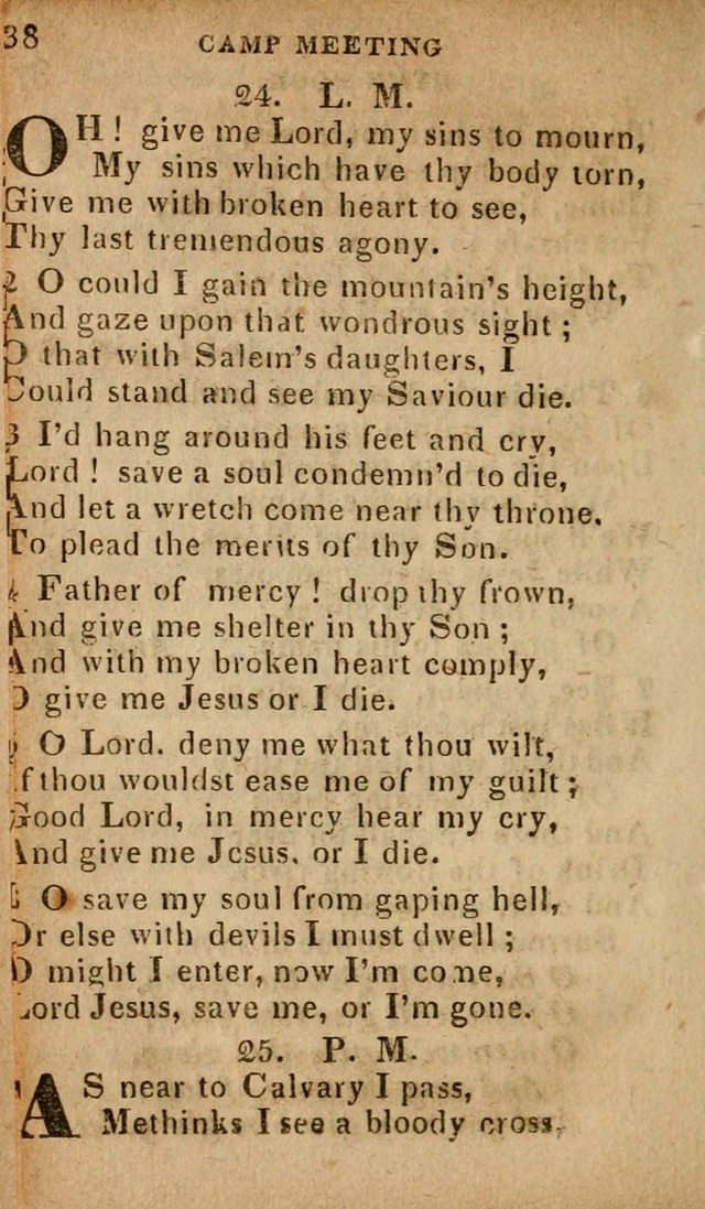 The Camp Meeting Hymn Book: containing the most approved hymns and spiritual songs Used by the Methodist Connexion in the United States page 40