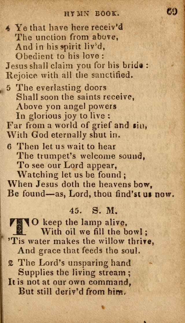 The Camp Meeting Hymn Book: containing the most approved hymns and spiritual songs Used by the Methodist Connexion in the United States page 71
