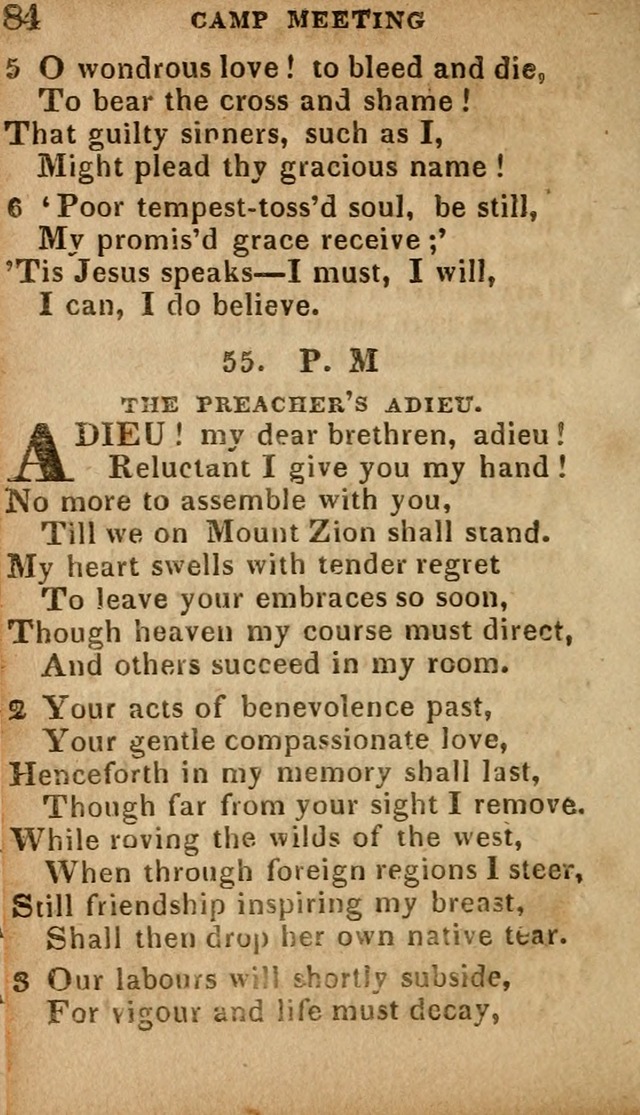 The Camp Meeting Hymn Book: containing the most approved hymns and spiritual songs Used by the Methodist Connexion in the United States page 86