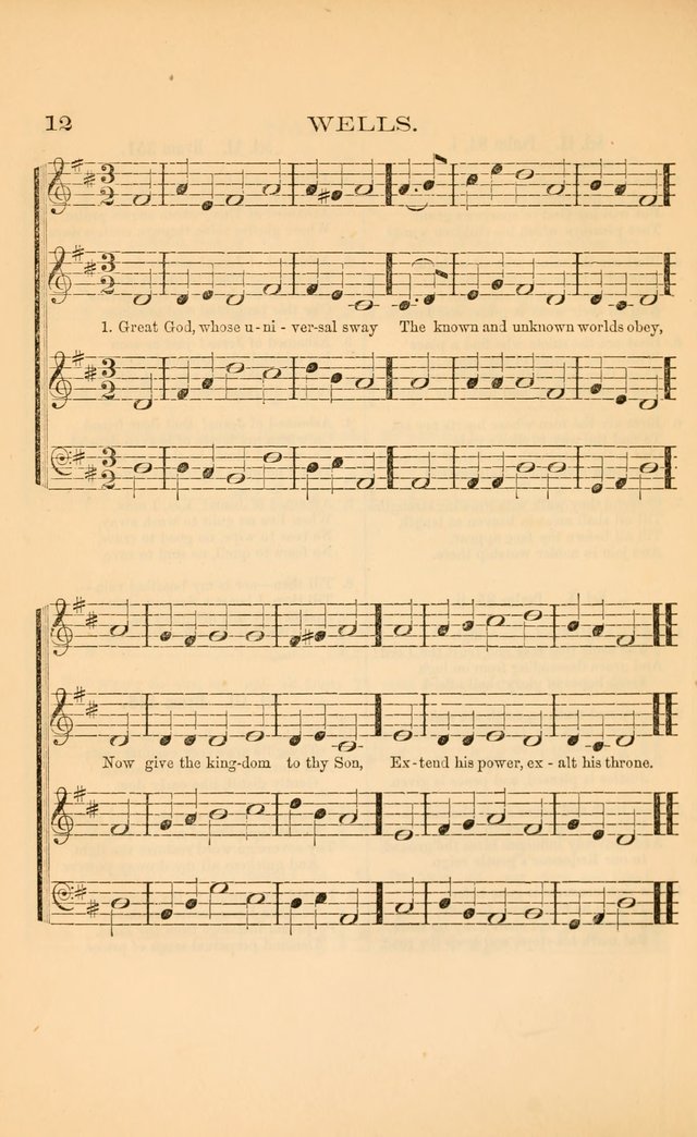 Church music: with selections for the ordinary occasions of public and social worship, from the Psalms and hymns of the Presbyterian Church in the United States of America page 12