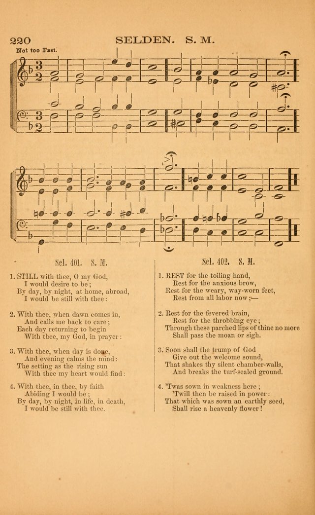 Church music: with selections for the ordinary occasions of public and social worship, from the Psalms and hymns of the Presbyterian Church in the United States of America page 220