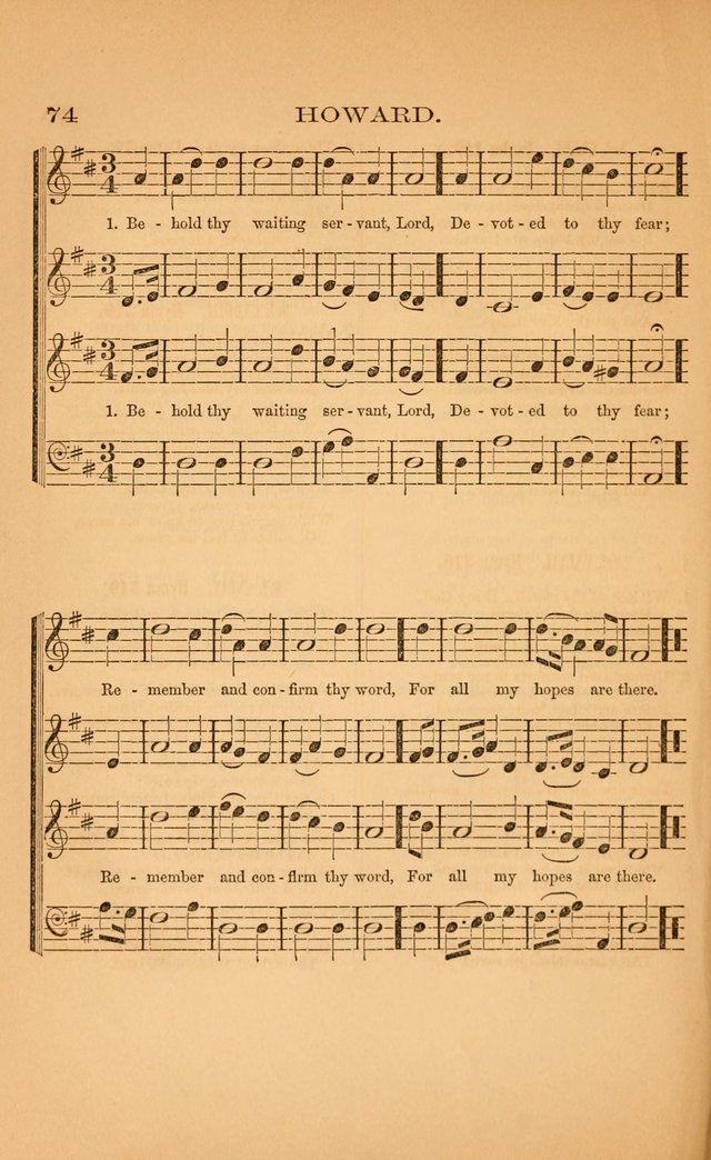 Church music: with selections for the ordinary occasions of public and social worship, from the Psalms and hymns of the Presbyterian Church in the United States of America page 74