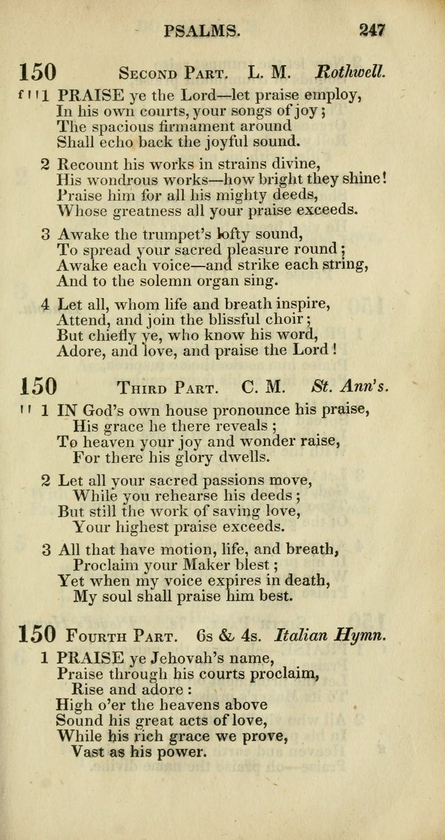Church Psalmody: a Collection of Psalms and Hymns adapted to public worship page 250