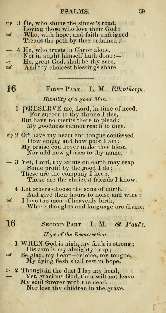 Church Psalmody: a Collection of Psalms and Hymns adapted to public worship page 62