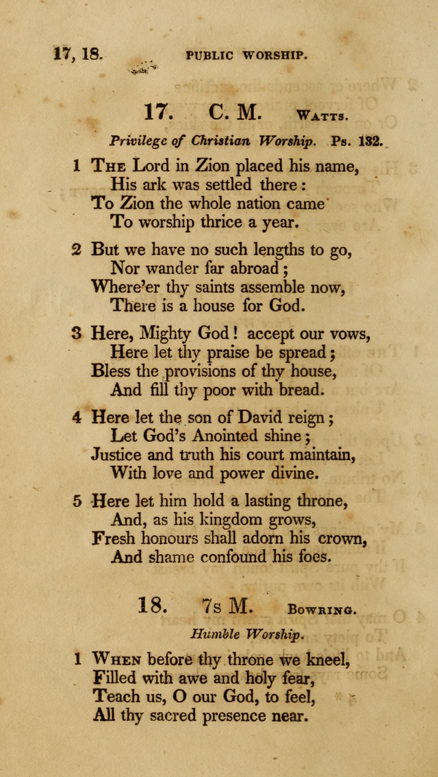 A Collection of Psalms and Hymns for Christian Worship (6th ed.) page 14