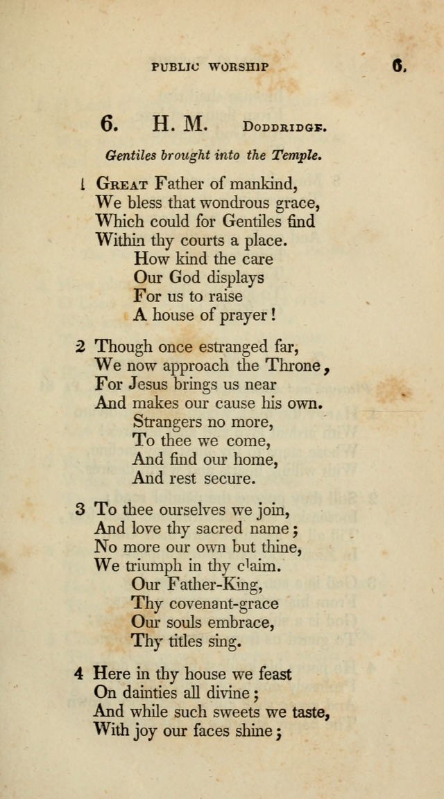 A Collection of Psalms and Hymns for Christian Worship (10th ed.) page 5