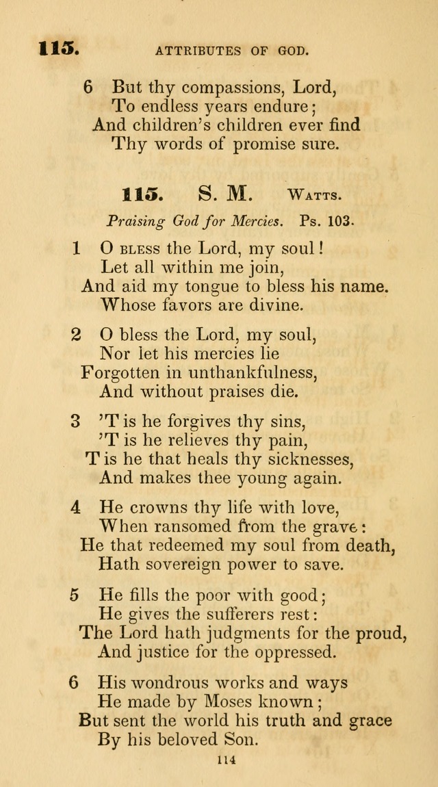 A Collection of Psalms and Hymns for Christian Worship. (45th ed.) page 114
