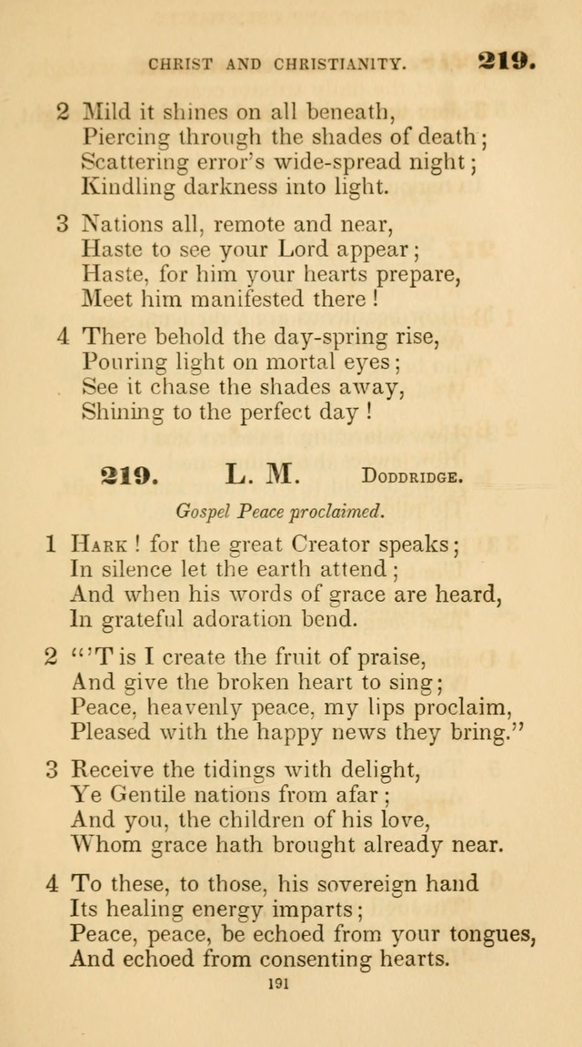 A Collection of Psalms and Hymns for Christian Worship. (45th ed.) page 191