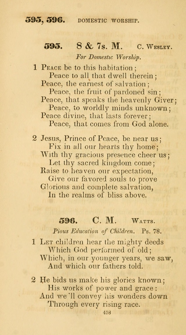 A Collection of Psalms and Hymns for Christian Worship. (45th ed.) page 458