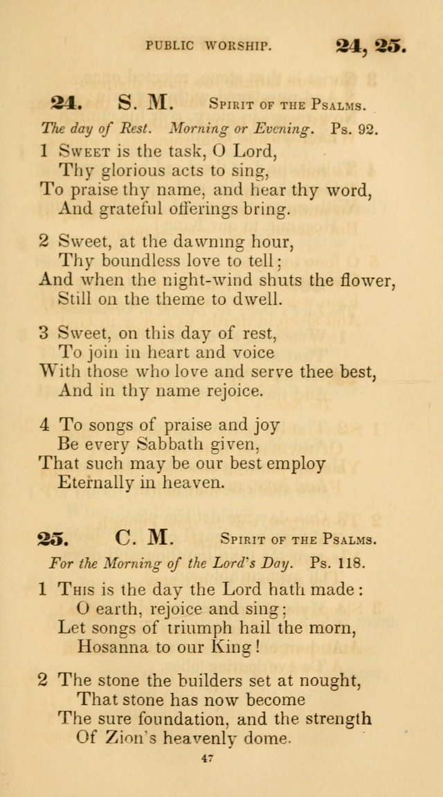 A Collection of Psalms and Hymns for Christian Worship. (45th ed.) page 47