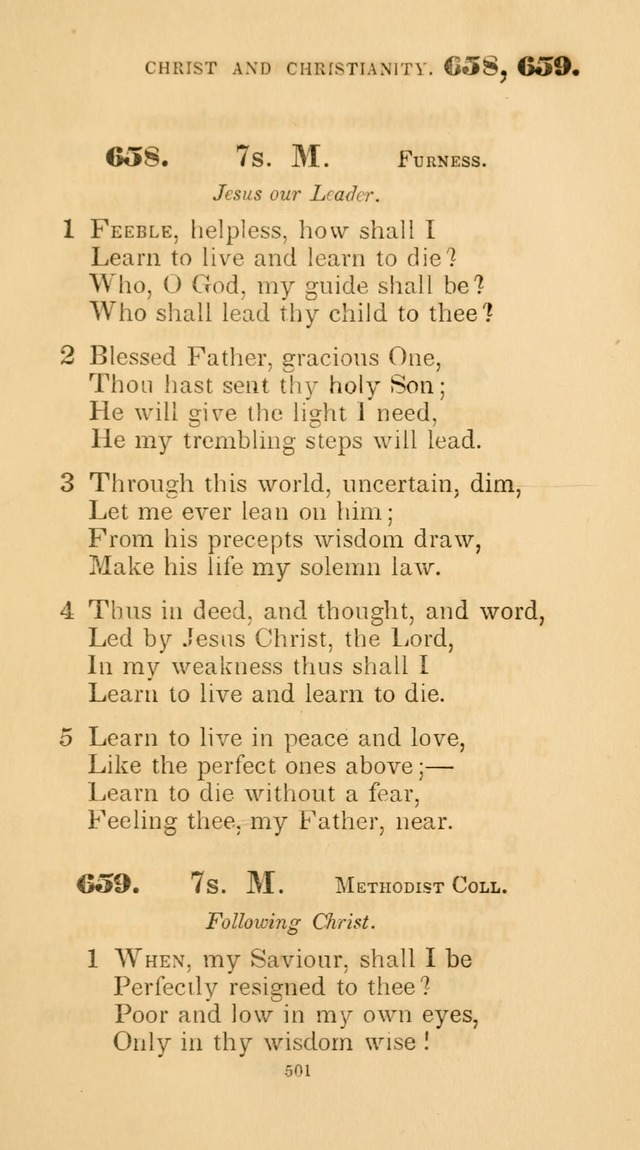 A Collection of Psalms and Hymns for Christian Worship. (45th ed.) page 501