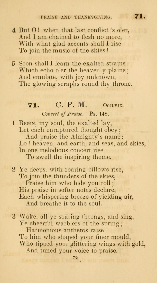 A Collection of Psalms and Hymns for Christian Worship. (45th ed.) page 79
