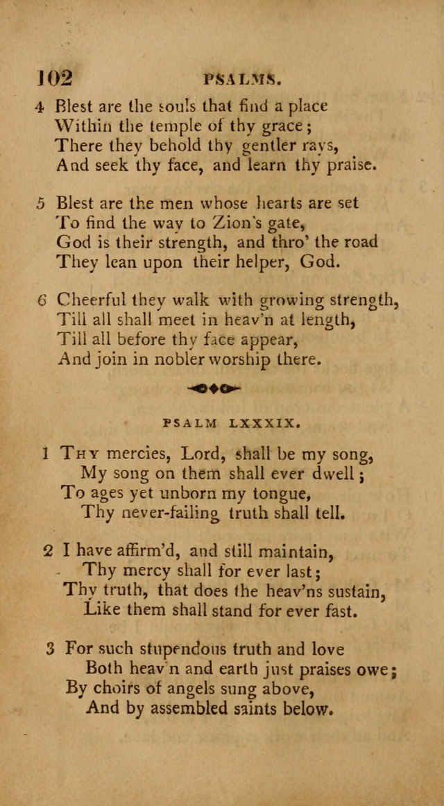 A Collection of Psalms and Hymns: from various authors, chiefly designed for public worship (4th ed.) page 102