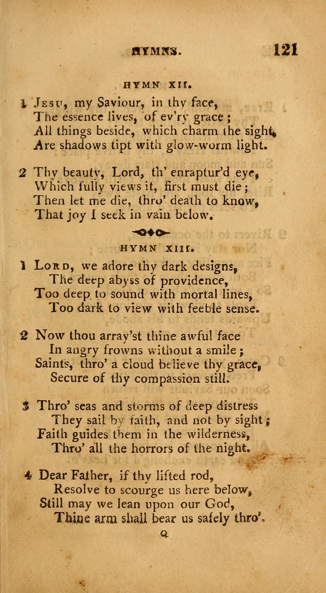 A Collection of Psalms and Hymns: from various authors, chiefly designed for public worship (4th ed.) page 121