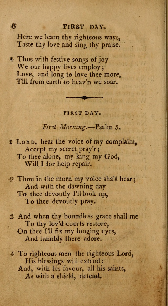 A Collection of Psalms and Hymns: from various authors, chiefly designed for public worship (4th ed.) page 6