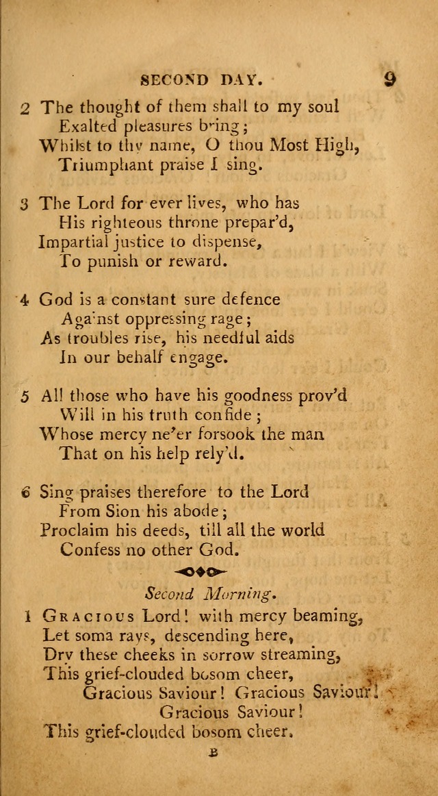A Collection of Psalms and Hymns: from various authors, chiefly designed for public worship (4th ed.) page 9