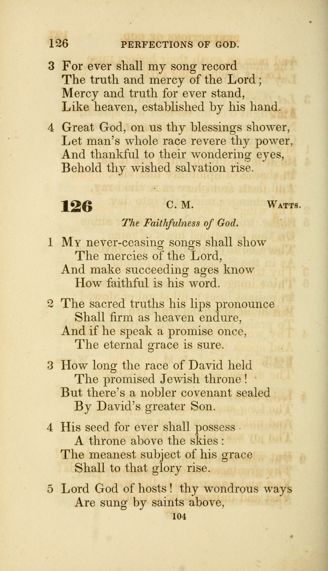 A Collection of Psalms and Hymns: from Watts, Doddridge, and others (4th ed. with an appendix) page 126