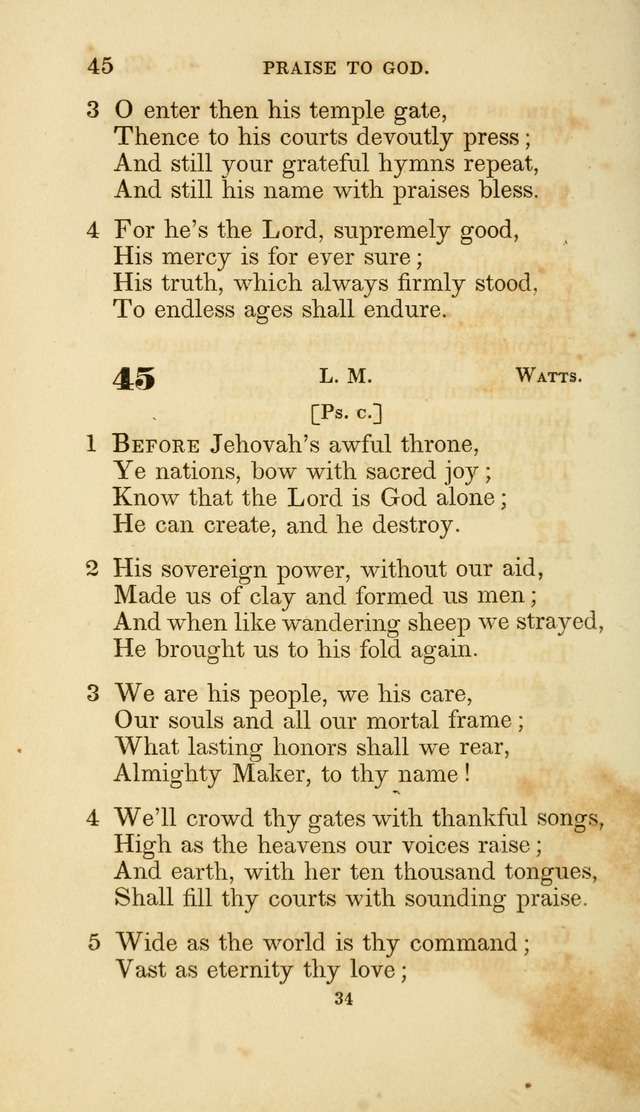 A Collection of Psalms and Hymns: from Watts, Doddridge, and others (4th ed. with an appendix) page 56