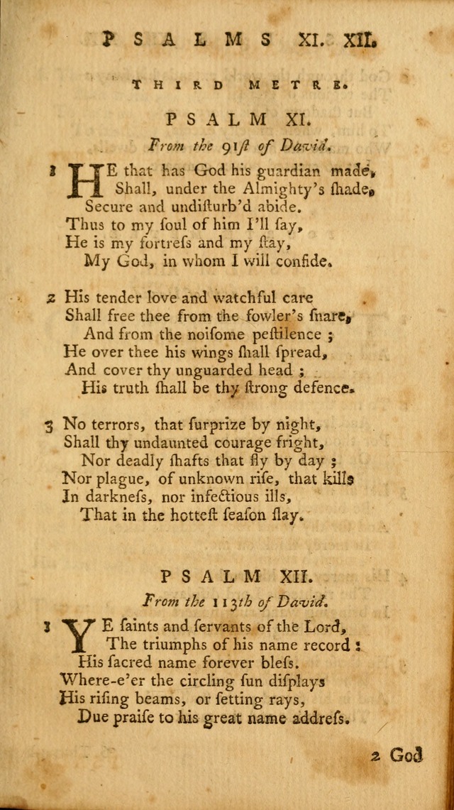 A Collection of Psalms and Hymns for Publick Worship page 13