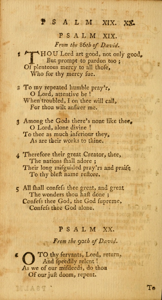 A Collection of Psalms and Hymns for Publick Worship page 20