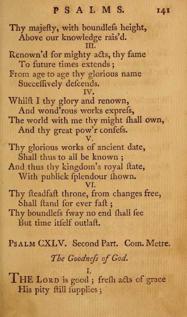 A Collection of Psalms and Hymns for Publick Worship page 137