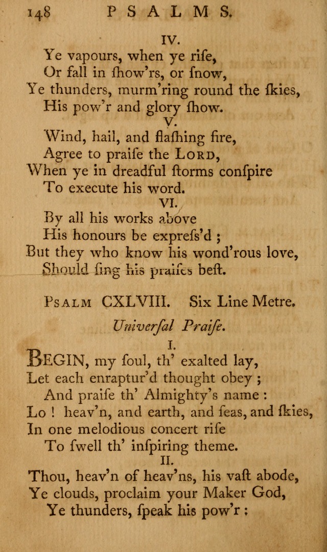 A Collection of Psalms and Hymns for Publick Worship page 144