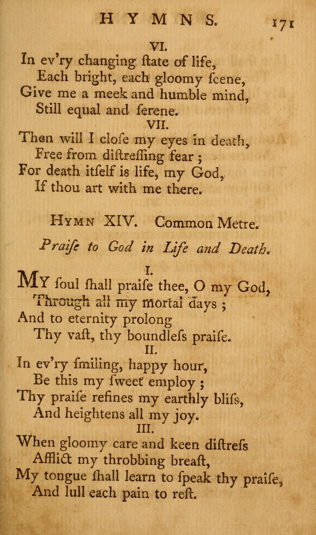 A Collection of Psalms and Hymns for Publick Worship page 167