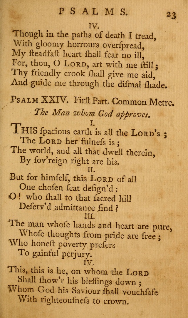 A Collection of Psalms and Hymns for Publick Worship page 23