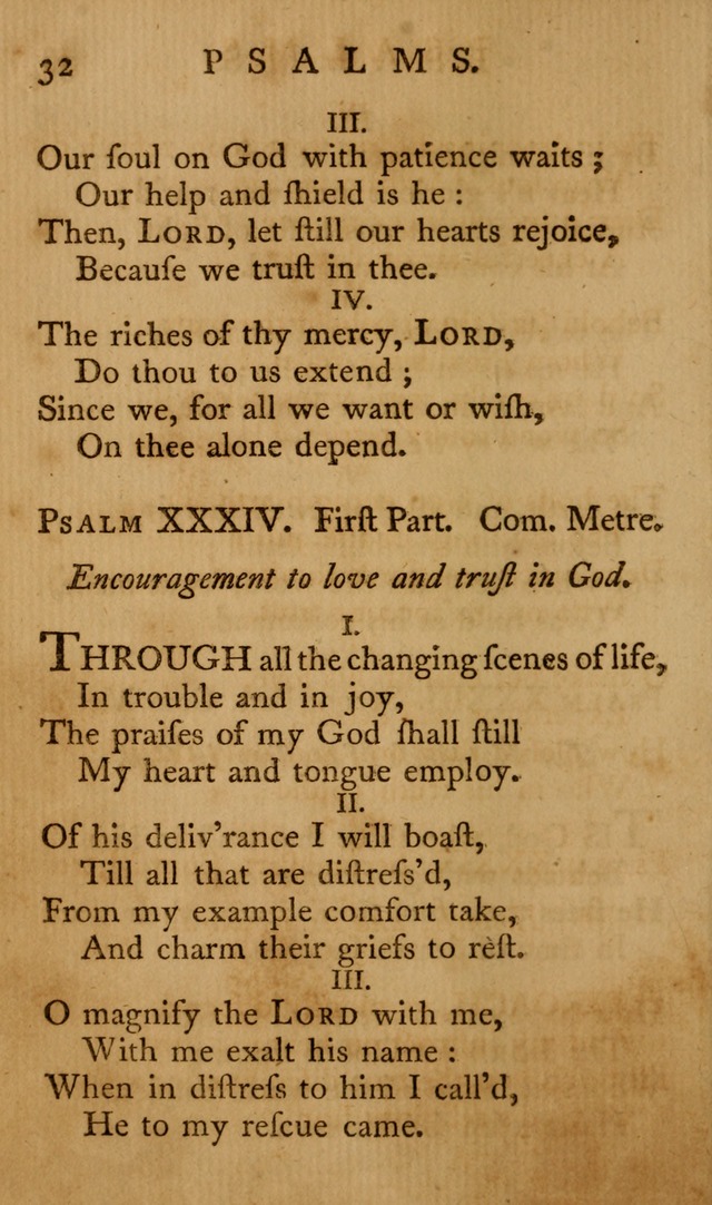 A Collection of Psalms and Hymns for Publick Worship page 32