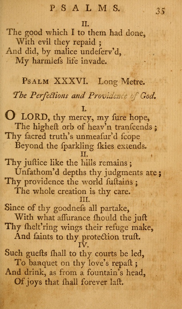 A Collection of Psalms and Hymns for Publick Worship page 35