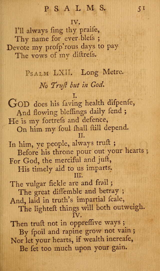 A Collection of Psalms and Hymns for Publick Worship page 51