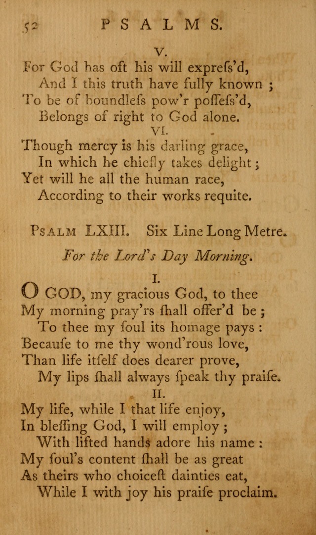 A Collection of Psalms and Hymns for Publick Worship page 52