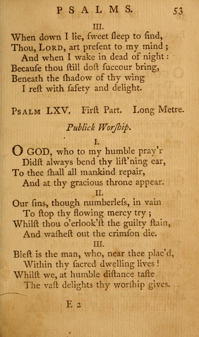 A Collection of Psalms and Hymns for Publick Worship page 53