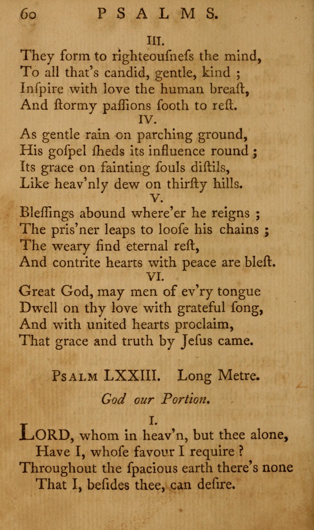 A Collection of Psalms and Hymns for Publick Worship page 60