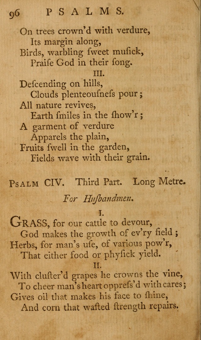 A Collection of Psalms and Hymns for Publick Worship page 96