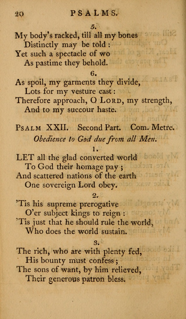 A Collection of Psalms and Hymns for Publick Worship (2nd ed.) page 20
