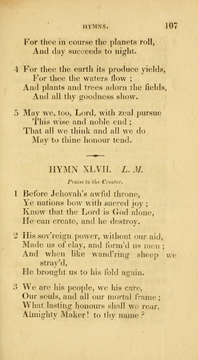 A Collection of Psalms and Hymns for Social and Private Worship page 107