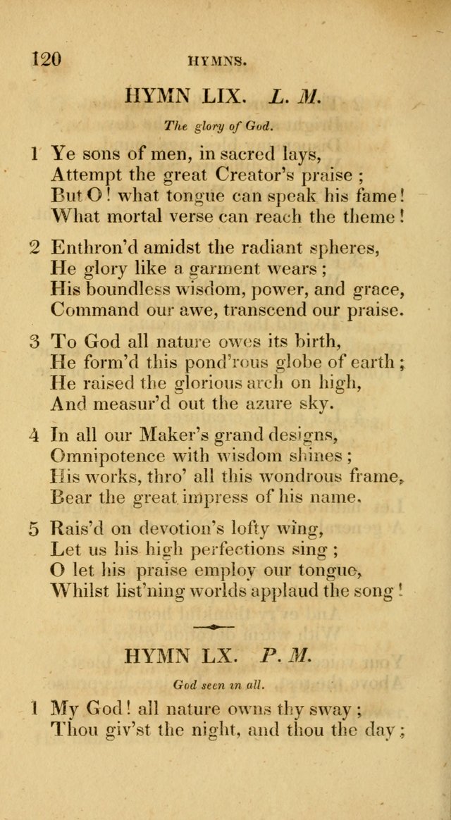 A Collection of Psalms and Hymns for Social and Private Worship page 120