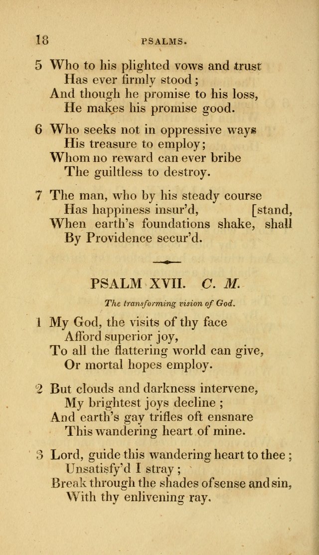A Collection of Psalms and Hymns for Social and Private Worship page 18