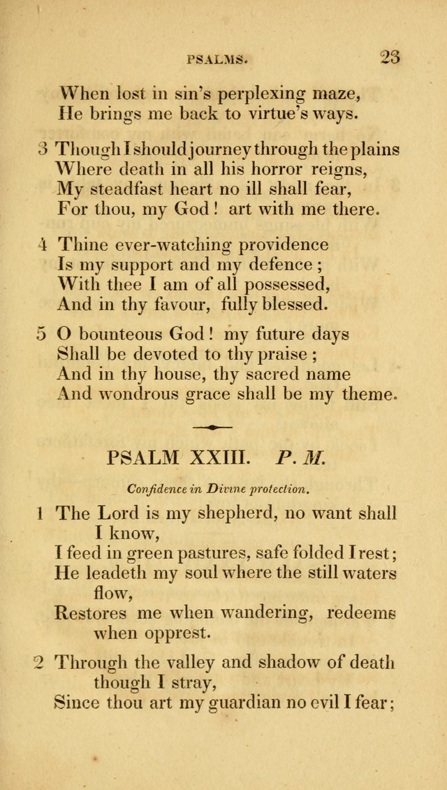 A Collection of Psalms and Hymns for Social and Private Worship page 23