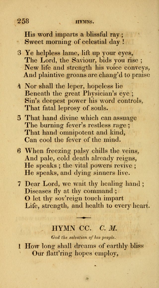 A Collection of Psalms and Hymns for Social and Private Worship page 258