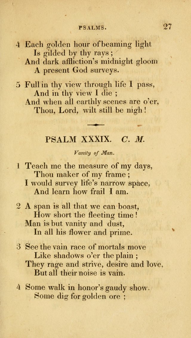 A Collection of Psalms and Hymns for Social and Private Worship page 27