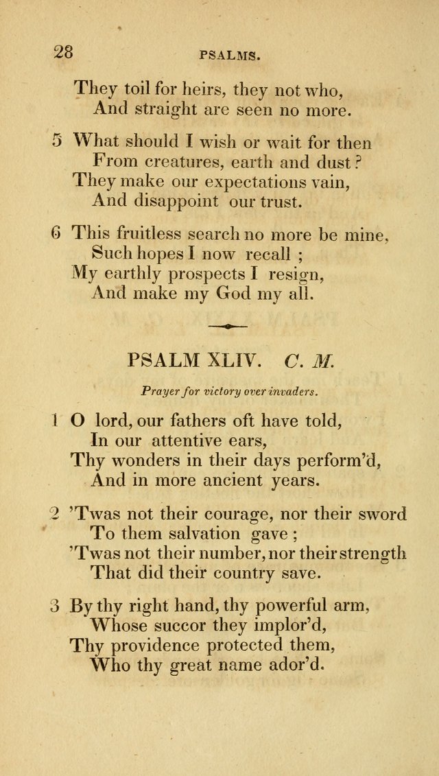 A Collection of Psalms and Hymns for Social and Private Worship page 28