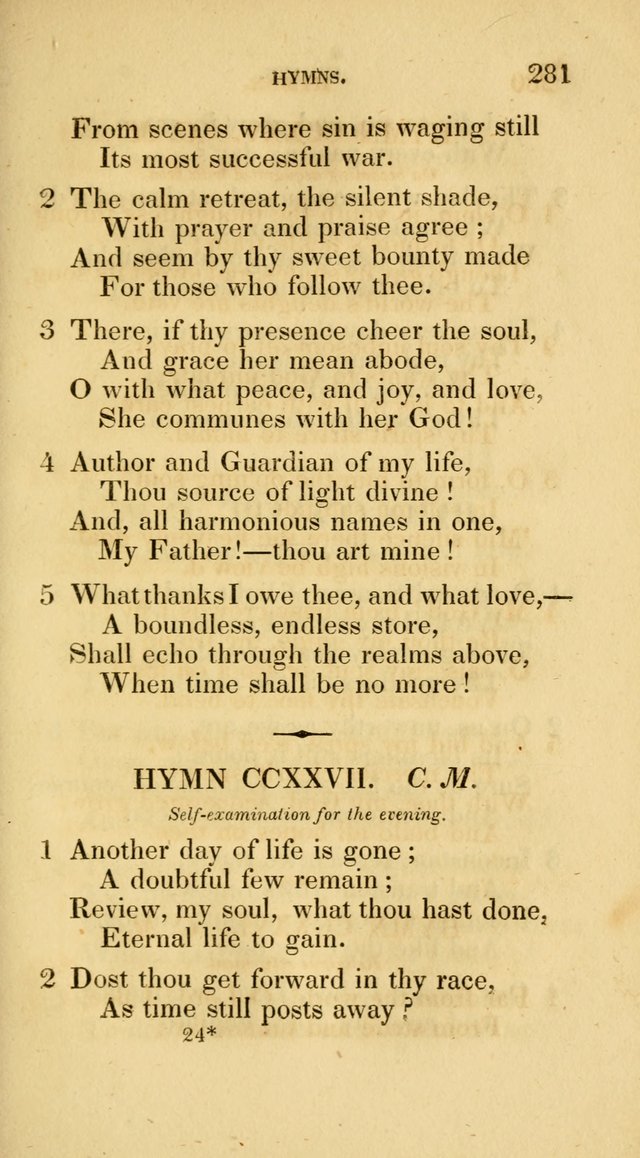 A Collection of Psalms and Hymns for Social and Private Worship page 281