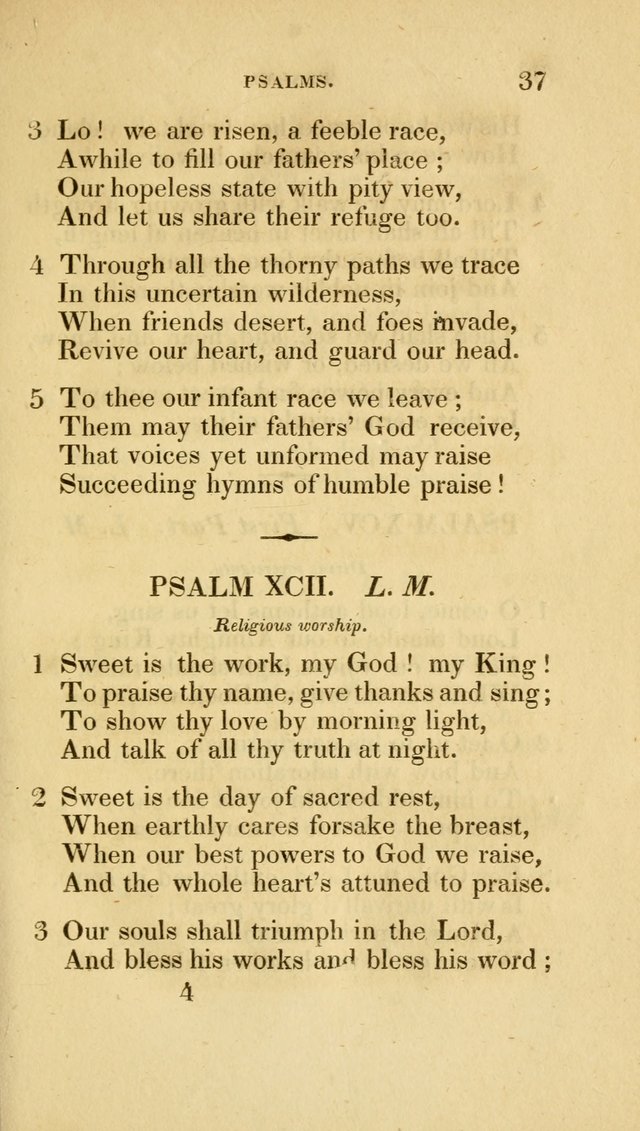A Collection of Psalms and Hymns for Social and Private Worship page 37