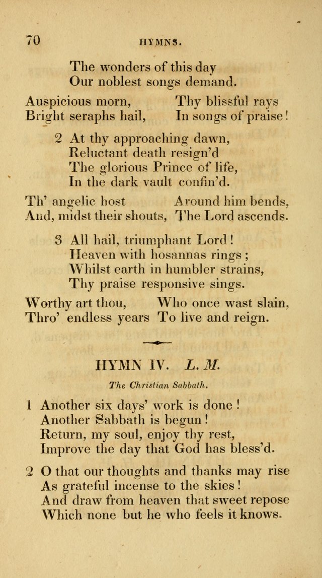 A Collection of Psalms and Hymns for Social and Private Worship page 70
