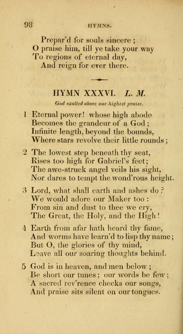 A Collection of Psalms and Hymns for Social and Private Worship page 98