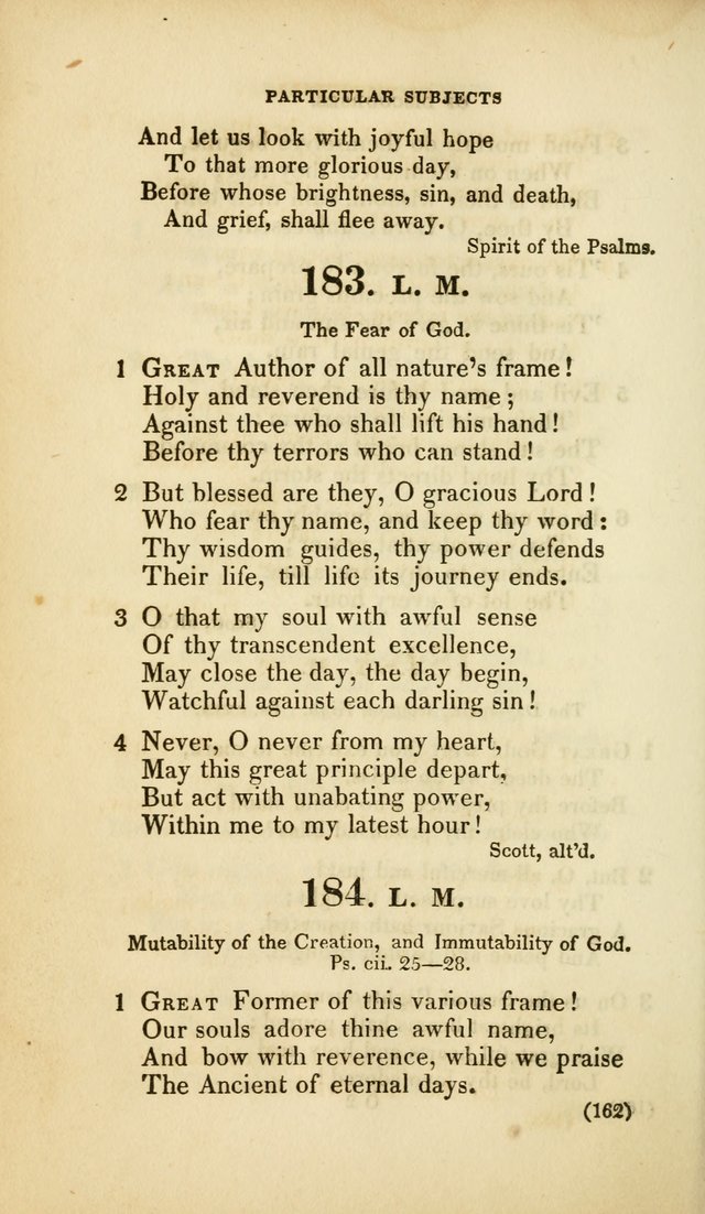 A Collection of Psalms and Hymns, for Social and Private Worship (Rev. ed.  with supplement) page 163