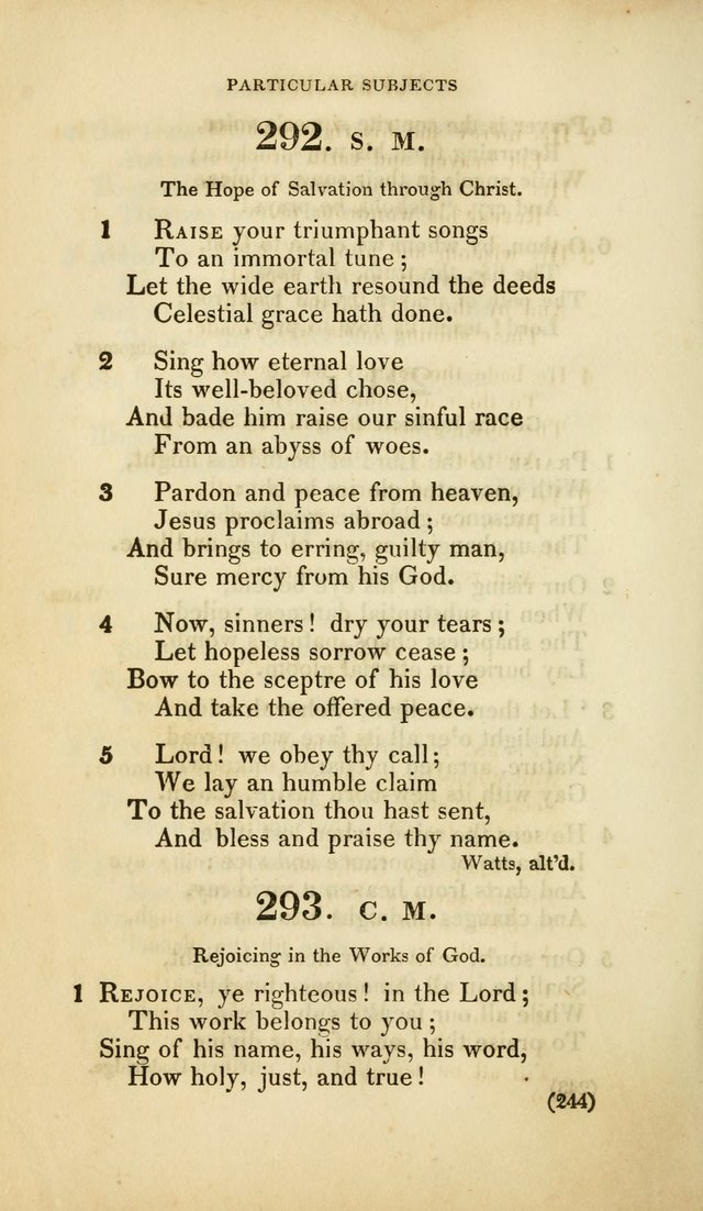 A Collection of Psalms and Hymns, for Social and Private Worship (Rev. ed.  with supplement) page 245