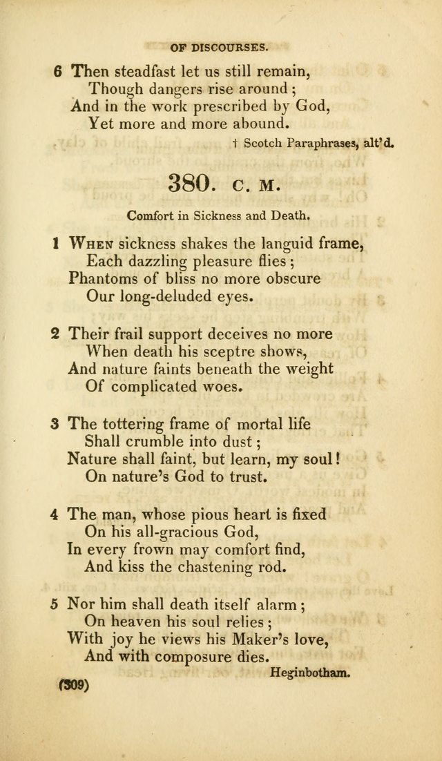A Collection of Psalms and Hymns, for Social and Private Worship (Rev. ed.  with supplement) page 310